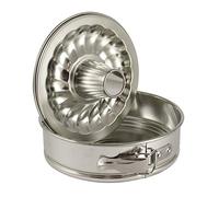 Zenker 62236 Mini moule à tarte ouvrable à double fond en bande étamée Ø15,5 x 4,5 cm, ligne Silver, couleur argentée, quantité : 1 pièce