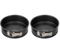 Zenker 6500 Moule à manqué à charnière, moule à gâteau rond, Acier brillant, Noir, 20 cm (Lot de 2)