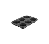 Zenker 6534 Moule à muffins avec 6 empreintes, moule à cupcakes, moule à muffin, moule à gâteau, Acier, Noir, 28 x 19 x 3 cm