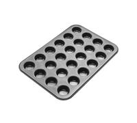 Zenker 6541 Moule à muffins, moule à cupcakes, moule muffin 24 empreintes, moule à gâteau, Acier, Noir, 38,5 x 26,5 x 2 cm