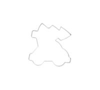 Zenker 672803 Emporte-pièce de Noël sapin couché sur voiture, emporte-pièce, emporte-pièce pour biscuits de Noël, Acier inoxydable, Argent, 10 x 10 cm