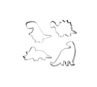 Zenker 684518 Emporte-pièce sablé dinosaure, emporte-pièce pâtisserie, emporte-pièce, Acier inoxydable, Argent, 8,5 x 8.6 cm