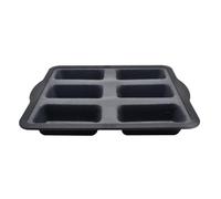 Zenker 685535 Moule à financier en silicone fibre de verre, moule mini cakes, moule pour 6 financiers, moule à gâteau, Silicone, Fibre de verre, Nylon, Gris, 26,2 x 22 x 3,1 cm