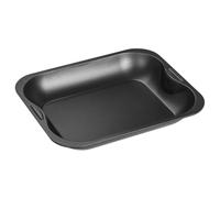 Zenker 7210 Plat à four rectangle, petit plat à four, plat à gratin, Acier, Noir, 28 x 23 x 4 cm