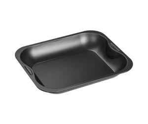 Zenker 7210 Plat à four rectangle, petit plat à four, plat à gratin, Acier, Noir, 28 x 23 x 4 cm