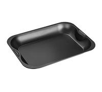 Zenker 7212 Plat à four rectangulaire, plat à gratin de pâtes, plat rectangle, plat à four, Acier, Noir, 40 x 30 x 5 cm