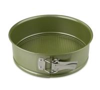 Zenker 7451 Moule à manqué à charnière, Moule rond vert éco-responsable anti-adhésif, ILAG, Cire de carnauba, 24 x 7,5 cm