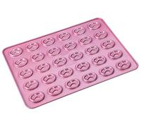Zenker 7474 Plaque de 30 bretzels, moule pour mini bretzels, moule à bretzel, Acier inoxydable, Rose, 42 cm
