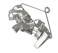 Zenker 7731 Set de 10 emporte-pièces de Noël sur cintre, emporte-pièces biscuits, emporte-pièce, Acier inoxydable, Argent, 4 x 4 cm