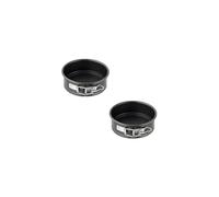 Zenker 9915950 Lot de 2 mini moules à manqué, mini moule rond, moule à gâteau, moule à manqué, 2 moules à charnière, Acier inoxydable, Noir, 12 x 12 x 4 cm