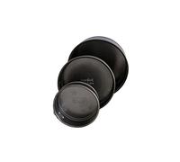 Zenker 9991950 Set 3 mini moules à manqué, mini moule rond, moule à manqué à charnière, moule à gâteau, moules layer cake, Cake design, Acier inoxydable, Noir, 12cm, 16cm, 18cm