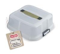 Zenker Bake, Click & Go Couvercle carré - 30 x 30 x 11,5 cm - Couvercle assorti pour moules à gâteau à transporter directement - Capot de transport universel pour 3 moules différents