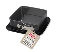 Zenker Bake, Click & Go Moule à charnière carré - 24 x 24 x 8 cm - Moule à gâteau avec couvercle vendu séparément pour un transport direct - Moule à gâteau pour la cuisson et le transport
