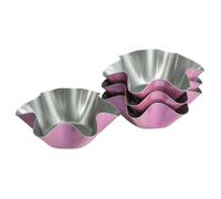 Zenker Creative Studio, Moule à aumônières avec revêtement anti-adhésif, couleur : rose et argent, quantité : 4 pièces