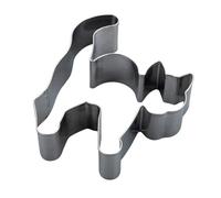 Zenker Emporte-pièce en forme de chat avec bosse - Emporte-pièce parfait en acier inoxydable pour les biscuits effrayants d'Halloween - Passe au lave-vaisselle - Idéal pour la pâtisserie d'Halloween