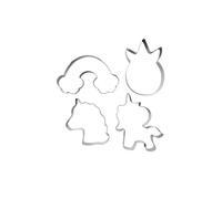 Zenker Emporte-pièce licorne en inox | Découpes nettes pour biscuits, 4 formes licorne et arc-en-ciel, Inox robuste, Format enfant, Lave-vaisselle