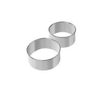 Zenker 42963 Set de 2 emporte-pièces Ronds pour Beignets, emporte-pièce Ronds, emporte-pièce sablés, emporte-pièce, Acier Inoxydable, 9,5 cm