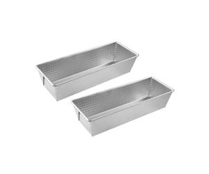 Zenker Lot de 2 moules à cake acier étamé 25,5 cm | Format rectangulaire 25,5 x 11,2 cm, Acier étamé pour une cuisson régulière, Température four 230°C