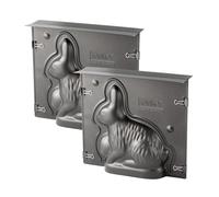 Lot de 2 moules à gâteaux 3D - ZENKER - Forme de lapin de Pâques - 600 ml