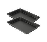Zenker Lot de 2 plaques à pâtisserie 42 x 29 cm antiadhésives | Cuisson sans accroche, Format généreux 42 x 29 cm, Acier pour une tenue stable, Four jusqu à 230°C, Lot de 2 plaques
