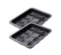 Zenker Lot de 2 plaques à pâtisserie antiadhésives 36 x 27 cm | Cuisson sans accroche, Format généreux 36 x 27 x 5 cm, Acier pour une tenue ferme, Lot de 2 pour doubler les fournées