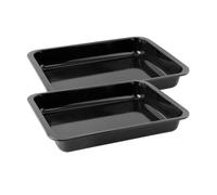 Zenker Lot de 2 plats à four XXL 40 x 29 cm acier émaillé noir