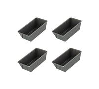 Zenker 9916250 Lot de 4 à cake 16 cm, à gâteau,gateau, a cake, à brioche, rectangulaire patisserie,patisserie, Acier, 16 x 8,5 x 5,5 cm, Noir 1