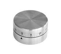 Zenker 41936 Minuteur magnétique, minuteur mécanique, minuteur de cuisine, accessoire de cuisine, acier inoxydable, 6,5 x 3,5 cm, Argent