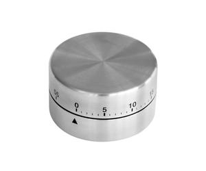 Zenker Minuteur Mécanique Magnétique en INOX pour Cuisine | Cuisson précise, Mécanique sans pile, Se fixe au frigo, Inox compact, Format 6,5 x 3,5 cm