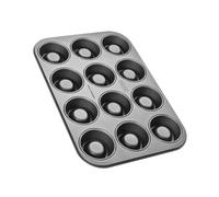 Zenker 7423 Moule à baba au rhum, moule à mini savarin, moule à gâteau, Acier, Noir, 38,5 x 26,5 x 3 cm, 15.16 x 10.43 x 1.18"
