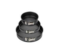 Zenker Lot de 3 moules à charnière ronds 9923450 – Acier Black Metallic 20/24/28 cm