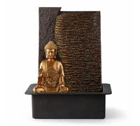 Zen'Light - Fontaine d’Intérieur Bouddha Jati Amovible avec Bandeau LED Jaune - Décor Zen Idéal Méditation et Détente - Pompe à Eau Silencieuse - Fontaine Porte-Bonheur au Circuit Fermé - H 40cm