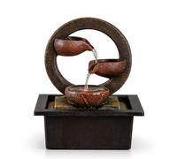 Sunchine Fontaine d'intérieur Zen'Light Terai résine LED multicolore pompe silencieuse 17×21×25 cm