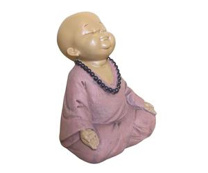 Zen'Light SB2 Bouddha Statuette Baby SB2-Décoration Zen et Feng Shui-pour Créer Une Ambiance Relaxante-Idée Cadeau Porte-Bonheur-Hauteur: 13,5cm-Couleur : Beige et Vieux Rose-Zen’Light, Résine, Pink