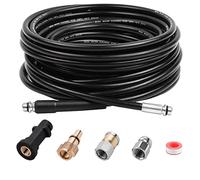 Zenmarket Kit Nettoyage Tuyau Vidange, 15M K2-K7 LAVOR 180Bars 2700PSI | Équipé de buse à jet et buse à jet rotative, adapté au nettoyage des canalisations haute pression domestiques