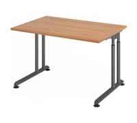 ZENO 12 G | Bureau 120 x 80 réglable en hauteur Noyer/Graphite