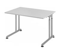 ZENO 12 S | Bureau - 120 x 80 Gris/Argent réglable en hauteur