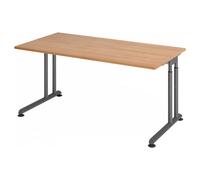 ZENO 16 G | Bureau 160 x 80 réglable en hauteur Noyer/Graphite