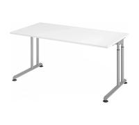 ZENO 16 S | Bureau 160 x 80 réglable en hauteur Blanc/Argent