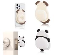 ZENQARI 2 Stickers de Porte en Caoutchouc Souple, Bloc Porte Stickers 3D Motif Panda et Chien, 6x8 cm Multicolore, pour Maison Bureau Salle de Classe