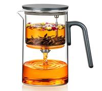 ZENS Théière avec infuseur,830ML Théière magique thé en vrac | Théière en verre avec infuseur, Borosilicate Theiere magnétique pour thé en vracs, idéale comme Tisane, Vert
