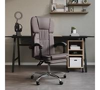 Zentexion Chaise de bureau avec fonction allongée - En cuir synthétique - Réglable en hauteur - Ergonomique - Avec accoudoirs - Dossier - Roulettes - Pour bureau et salle de conférence