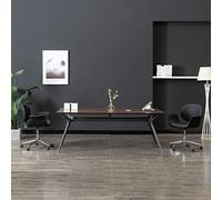 Zentexion Chaise de bureau pivotante noire en cuir synthétique ergonomique réglable en hauteur avec accoudoirs, dossier et roulettes pour bureau à domicile, bureau, salle de conférence, chaise