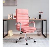 Zentexion Chaise de bureau rose avec fonction massage en cuir synthétique, ergonomique, réglable en hauteur, pivotante avec roulettes et accoudoir, pour bureau, salle de conférence, charge maximale de