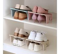 Zentriva Étagère de rangement à chaussures double étagère multifonction pour la maison Kaki