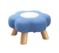 Zentriva Tabouret à fleurs rembourré en velours pour salon, chambre à coucher