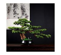 ZENY896V Faux bonsaï Arbre de pin bonsaï Artificiel, Fausse Plante en Pot, Affichage Bureau, Ornements d'arbre for la Maison, Le, étagère à Livres, décor Salle Décoration(Green)