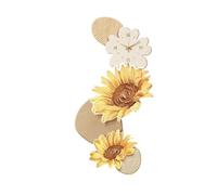 ZENY896V Horloge Cuisine Fleurs Horloge Murale décor Applique Mode créative | Horloges murales silencieuses sans tic-tac(Bruin,80*160CM)