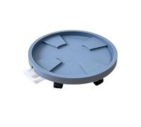 ZENY896V Plateau rond mobile pour pot de fleurs avec soucoupe à roues, support pour plantes (gris, moyen)