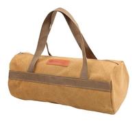 ZenyTra Sac à outils, marron, durable, polyvalent, avec design à grande ouverture, organisateur d'outils portable pour artisans, en nylon robuste, pour chantier, camping